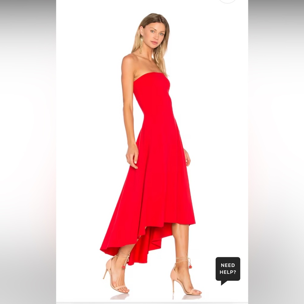 Susana Monaco Strapless Hi Low Dress in Perfect Red size small